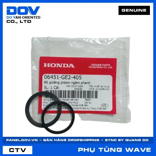BỘ GIOĂNG PISTON NGÀM PHANH (thắng) WAVE ALPHA — 06451GE2405