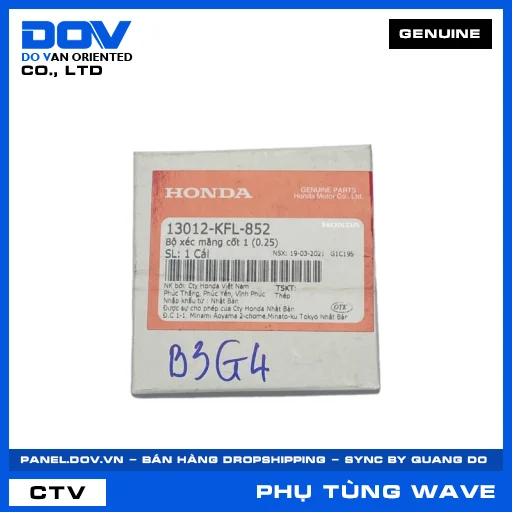 BỘ XÉC MĂNG CỐT 1 (0.25) WAVE 100, WAVE ALPHA — 13012KFL852