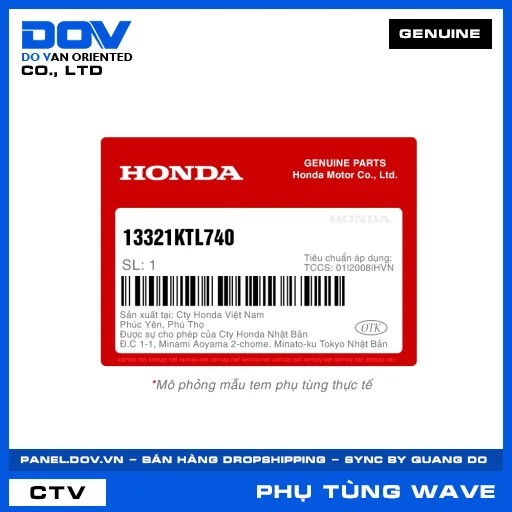 CỤM TRỤC KHUỶU TRÁI WAVE ALPHA — 13321KTL740