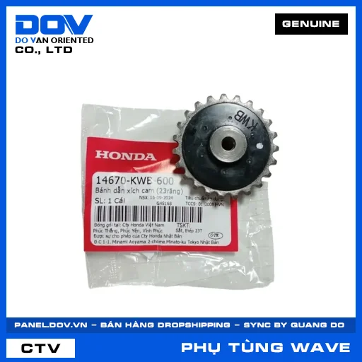 BÁNH DẪN XÍCH CAM (23RĂNG) (sên) WAVE ALPHA 110, WAVE RSX 110 — 14670KWB600