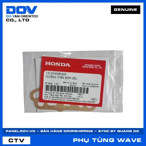 GIOĂNG THÂN BƠM DẦU WAVE ALPHA 110, WAVE RSX 110 — 15119KWB600