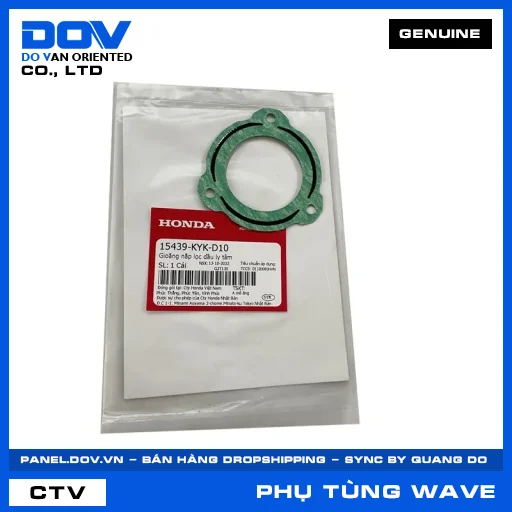 GIOĂNG NẮP LỌC DẦU LY TÂM (lọc nhớt) WAVE ALPHA 110, WAVE RSX 110 — 15439KYKD10
