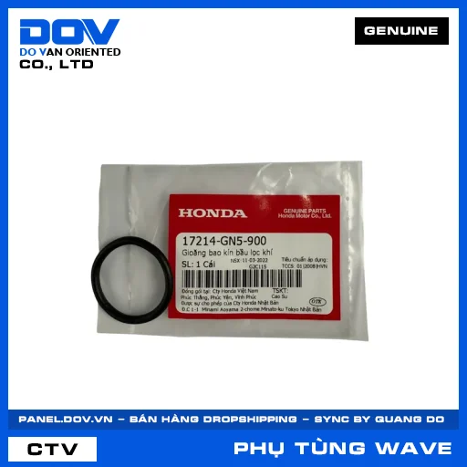 Gioăng bao kín bầu lọc khí (lọc gió) WAVE ALPHA — 17214GN5900