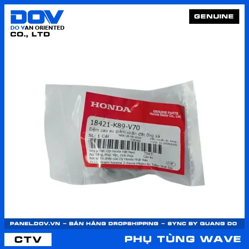 ĐỆM CAO SU GIẢM CHẤN ĐẶT ỐNG XẢ (pô) WAVE ALPHA 110 — 18421K89V70