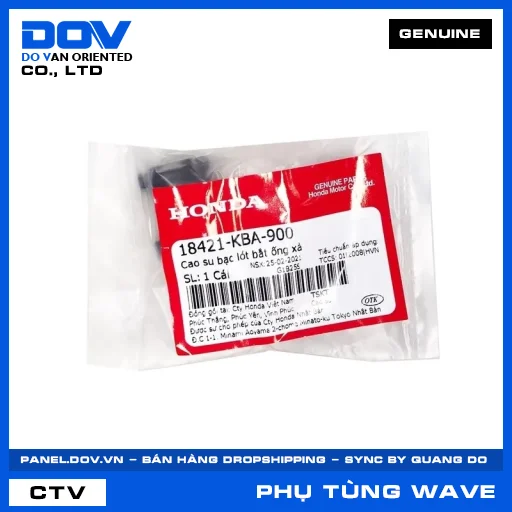 Cao su bạc lót bắt ống xả (pô) WAVE 100, WAVE ALPHA, WAVE ALPHA 110, WAVE RSX 110 — 18421KBA900