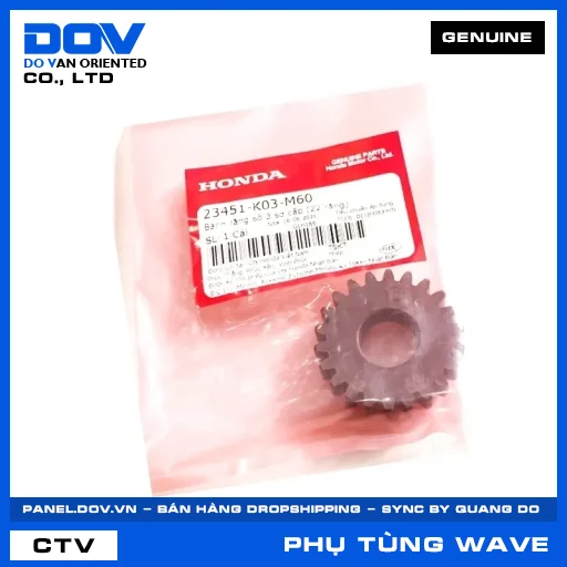 BÁNH RĂNG SỐ 3 SƠ CẤP (22 RĂNG) WAVE ALPHA 110, WAVE RSX 110 — 23451K03M60