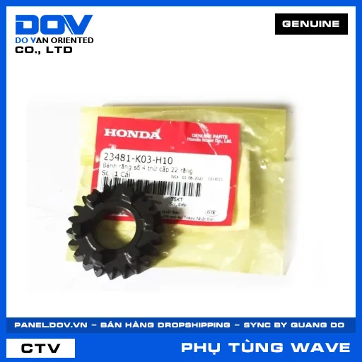 BÁNH RĂNG SỐ 4 TRỤC THỨ CẤP (22 RĂNG) WAVE ALPHA 110, WAVE RSX 110 — 23481K03H10