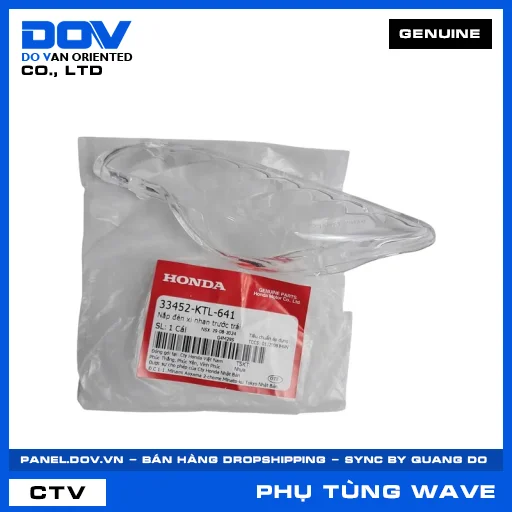 NẮP ĐÈN XI NHAN TRƯỚC TRÁI (đèn báo rẽ) WAVE 100, WAVE ALPHA, WAVE ALPHA 110, WAVE RSX 110 — 33452KTL641