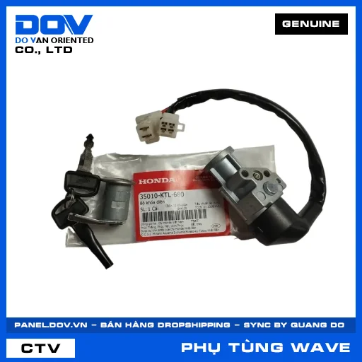 BỘ KHÓA ĐIỆN WAVE 100, WAVE ALPHA — 35010KTL680