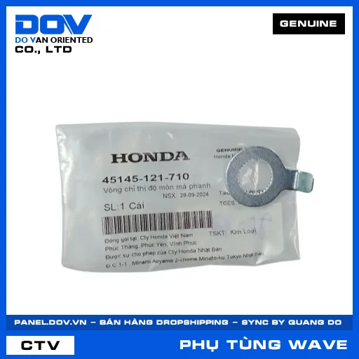 VÒNG CHỈ THỊ ĐỘ MÒN MÁ PHANH (bố thắng) WAVE ALPHA — 45145121710
