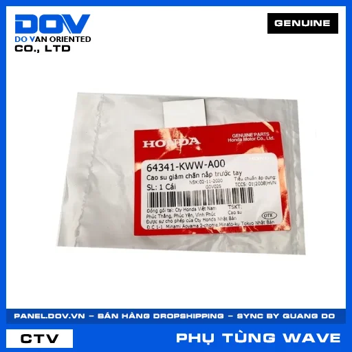 CAO SU GIẢM CHẤN NẮP TRƯỚC TAY WAVE ALPHA 110, WAVE RSX 110 — 64341KWWA00