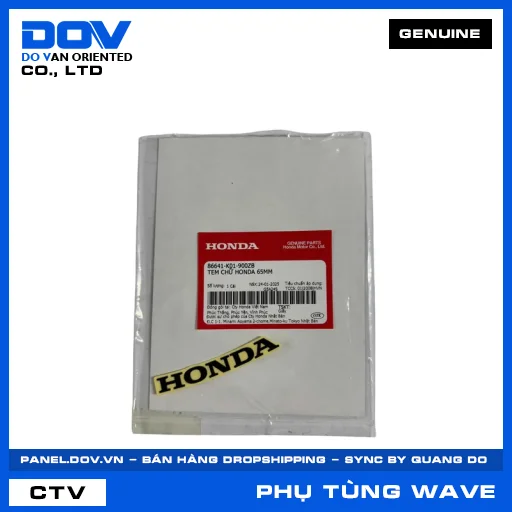 TEM CHỮ HONDA 65MM WAVE RSX 110 — 86641K01900ZB