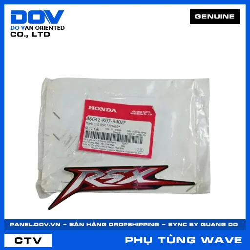 MARK CHỮ RSX *NHA69* WAVE RSX 110 — 86642K07940ZF