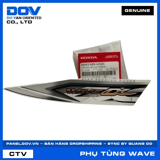 TEM CÁNH YẾM TRÁI *NHB55P* WAVE ALPHA 110 — 86643K89V20ZC