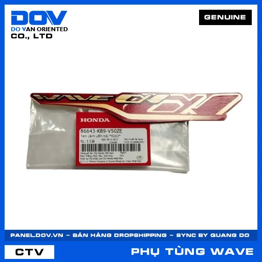 TEM CÁNH YẾM TRÁI *R263* WAVE ALPHA 110 — 86643K89V50ZE
