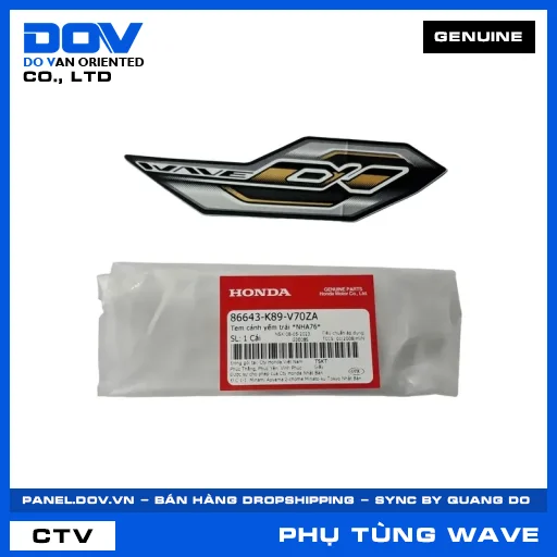 TEM CÁNH YẾM TRÁI *NHA76* WAVE ALPHA 110 — 86643K89V70ZA