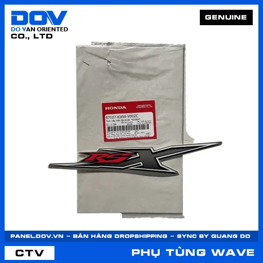 TEM NẮP TRÊN ỐP TRƯỚC *B206M* WAVE RSX 110 — 87107KWWV00ZC