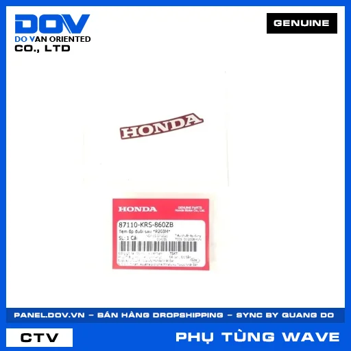 TEM ỐP ĐUÔI SAU *R203M* WAVE ALPHA — 87110KRS860ZB