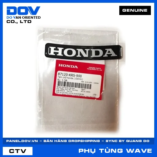 TEM CHỮ HONDA (95MM) WAVE ALPHA — 87120KRS900