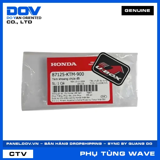 TEM KHOANG CHỨA ĐỒ WAVE ALPHA — 87125KTM900