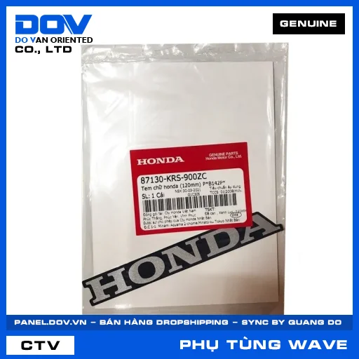 TEM CHỮ HONDA (120MM) P*B142P* WAVE ALPHA — 87130KRS900ZC