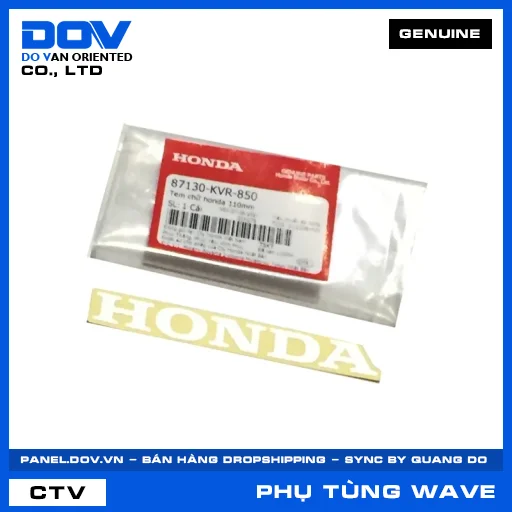 TEM CHỮ HONDA 110MM WAVE ALPHA — 87130KVR850