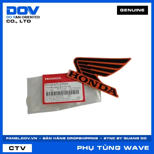 TEM BIỂU TƯỢNG CÁNH CHIM TRÁI WAVE ALPHA — 87132KTL670ZA