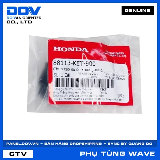 CHỤP CAO SU ỐC KHOÁ GƯƠNG (kiếng) WAVE 100 — 88113KET900