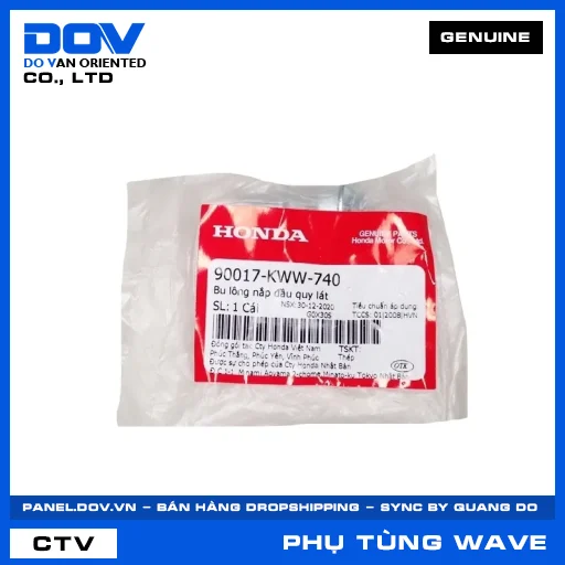 BU LÔNG NẮP ĐẦU QUY LÁT WAVE ALPHA 110, WAVE RSX 110 — 90017KWW740