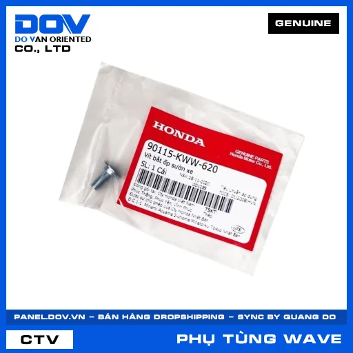 VÍT BẮT ỐP SƯỜN XE WAVE ALPHA 110, WAVE RSX 110 — 90115KWW620