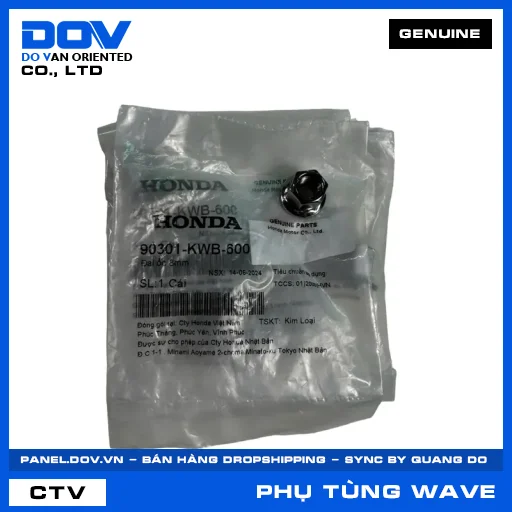 ĐAI ỐC 8MM WAVE ALPHA 110, WAVE RSX 110 — 90301KWB600