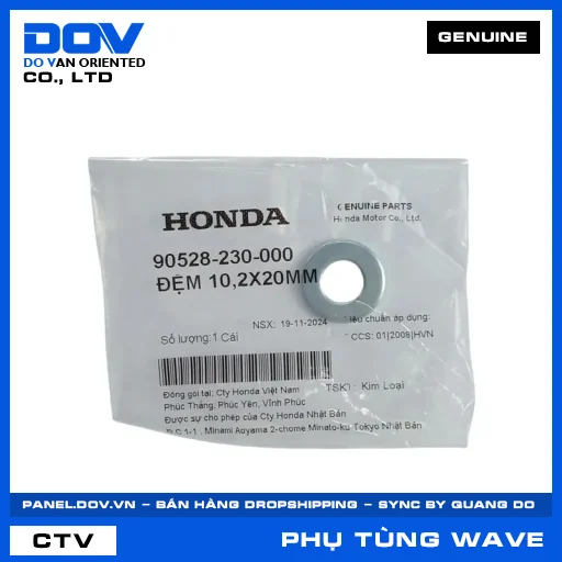 ĐỆM 10,2X20MM WAVE ALPHA — 90528230000