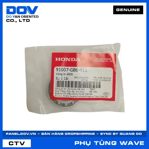 VÒNG BI 6905 WAVE ALPHA — 91007GB6911