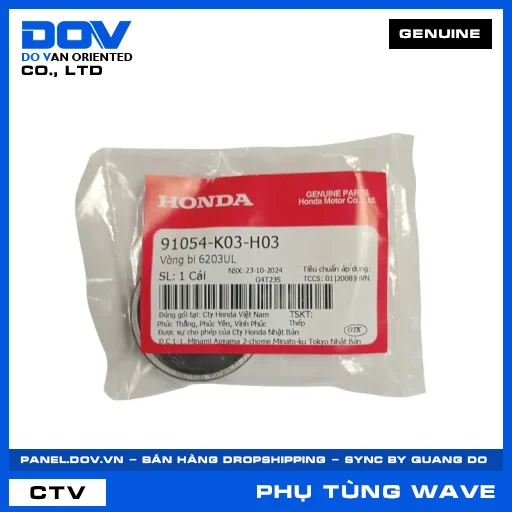 VÒNG BI 6203UL WAVE ALPHA 110, WAVE RSX 110 — 91054K03H03