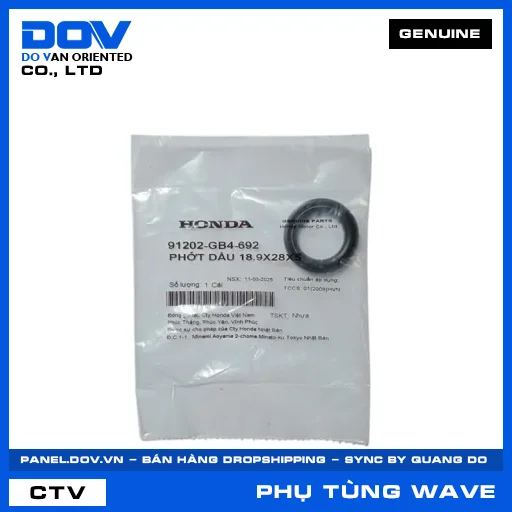 PHỚT DẦU 18.9X28X5 WAVE 100, WAVE ALPHA — 91202GB4692