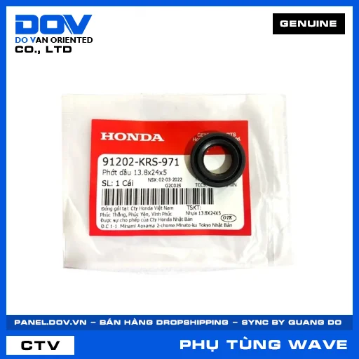 PHỚT DẦU 13.8X24X5 WAVE ALPHA, WAVE ALPHA 110, WAVE RSX 110 — 91202KRS971