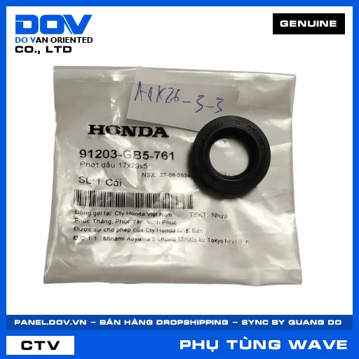 PHỚT DẦU 17X29X5 WAVE 100, WAVE ALPHA — 91203GB5761
