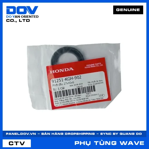 PHỚT DẦU 27X40X6 WAVE 100, WAVE ALPHA, WAVE ALPHA 110, WAVE RSX 110 — 91251KGH902