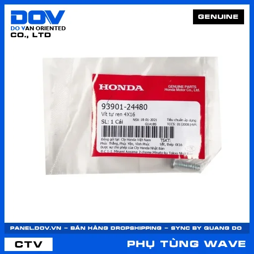 VÍT TỰ REN 4X16 WAVE 100, WAVE ALPHA, WAVE RSX 110 — 9390124480