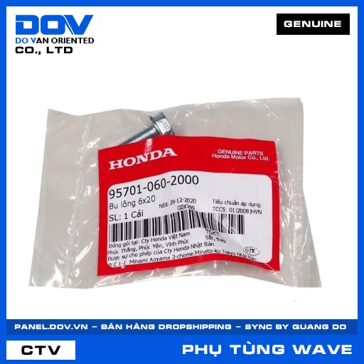 BU LÔNG 6X20 WAVE 100, WAVE ALPHA, WAVE ALPHA 110, WAVE RSX 110 — 957010602000