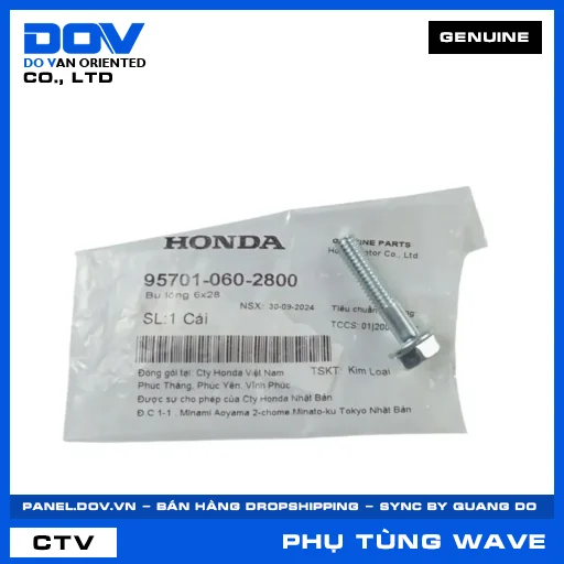 BU LÔNG 6X28 WAVE 100, WAVE ALPHA, WAVE ALPHA 110, WAVE RSX 110 — 957010602800