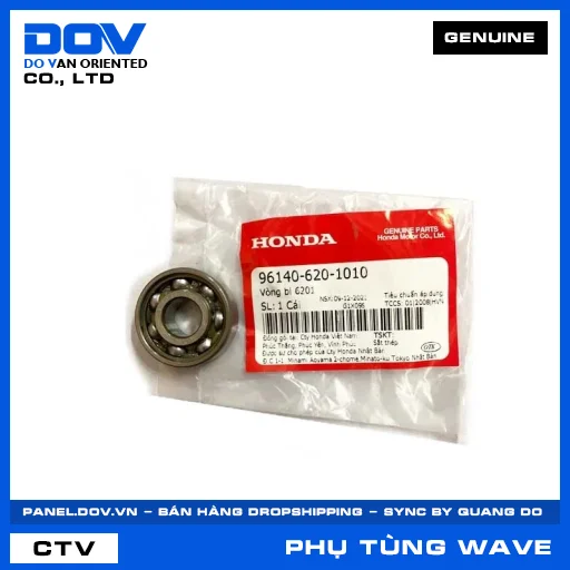 Vòng bi 6201 (1 mặt chắn bụi) WAVE 100, WAVE ALPHA, WAVE RSX 110 — 961406201010