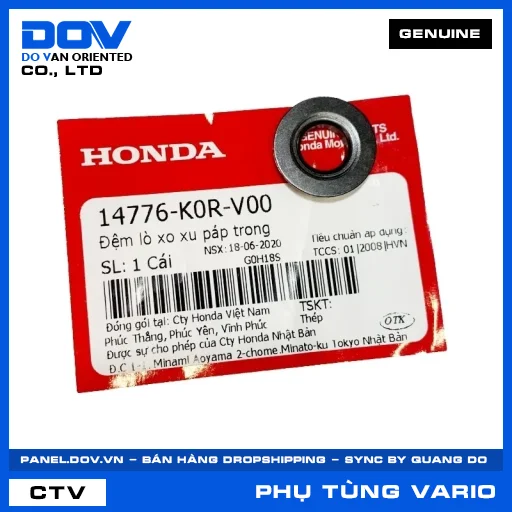 ĐỆM LÒ XO XU PÁP TRONG VARIO 160 — 14776K0RV00