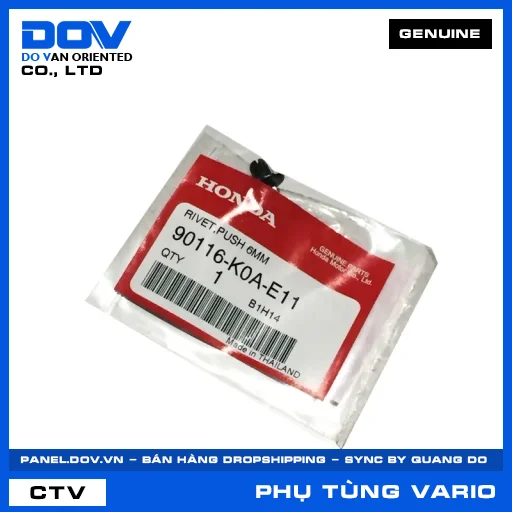 ĐINH TÁN 6MM VARIO 160 — 90116K0AE11
