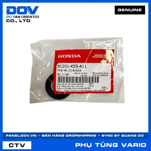 PHỚT DẦU 20.8X32X6 VARIO 160 — 91201K59A11