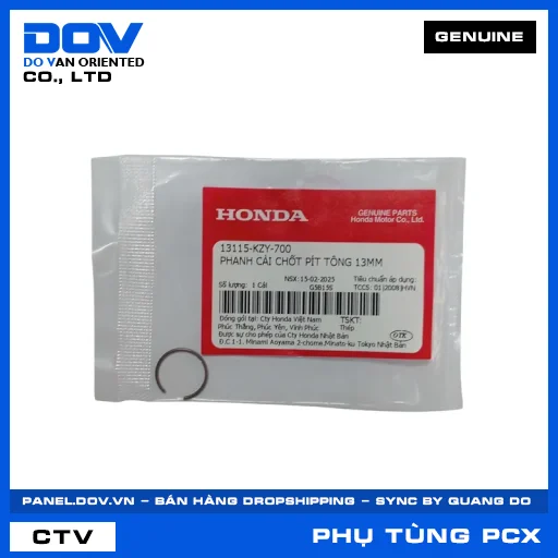 PHANH CÀI CHỐT PÍT TÔNG 13MM PCX, PCX 125/150, PCX 160 — 13115KZY700