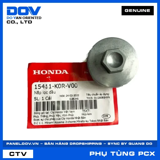 NẮP LỌC DẦU (lọc nhớt) PCX 160 — 15411K0RV00