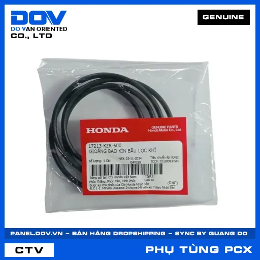 GIOĂNG BAO KÍN BẦU LỌC KHÍ (lọc gió) PCX, PCX 125 — 17213KZR600