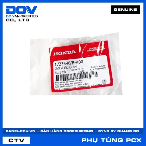 CHỐT XẢ BẦU LỌC KHÍ (lọc gió) PCX, PCX 125/150, PCX 160 — 17236KVB900