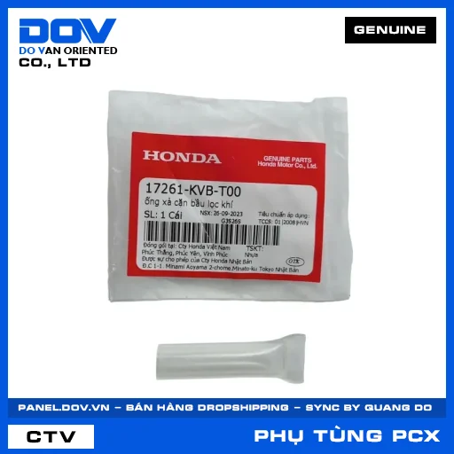 ỐNG XẢ CẶN BẦU LỌC KHÍ (lọc gió) PCX, PCX 125, PCX 125/150, PCX 160 — 17261KVBT00